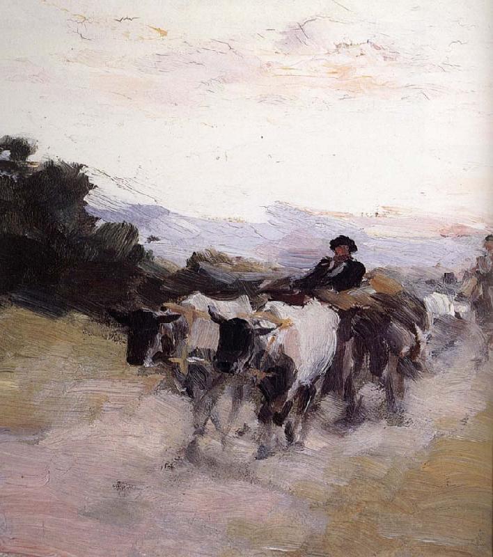Nicolae Grigorescu Ox Cart oil painting image